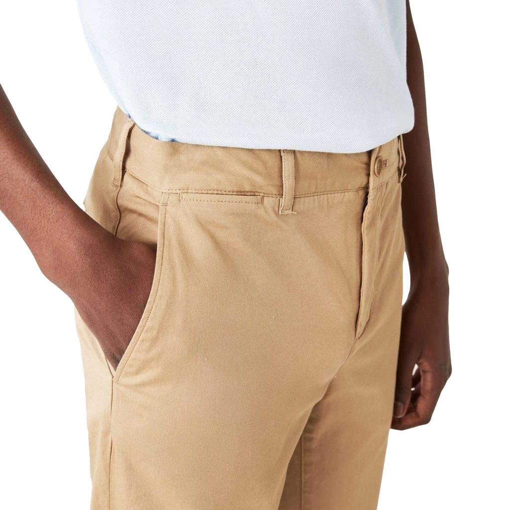 Lacoste Calças Chino Slim Stretch de Algodão Masculinas