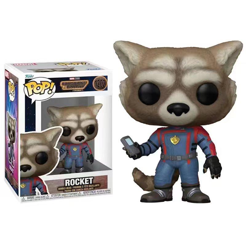 Galaxy Guardians 3 Collectible Figures Rocket Raccoon And Groot Funko Pops