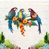 2D Flat • A Beautiful and Vibrant Piece of Parrot and Lovebirad Wall Art•Decorative Icon for Your Home, Office and Outdoor Space