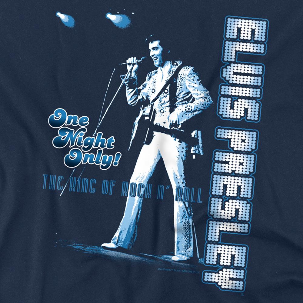 Elvis Presley Unisex Adult One Night Only T-Shirt