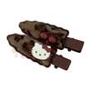 Cherry Leopard & Gingham Bow Hair Clips – 2-Piece Korean Style Vintage Accessory for Autumn/Winter