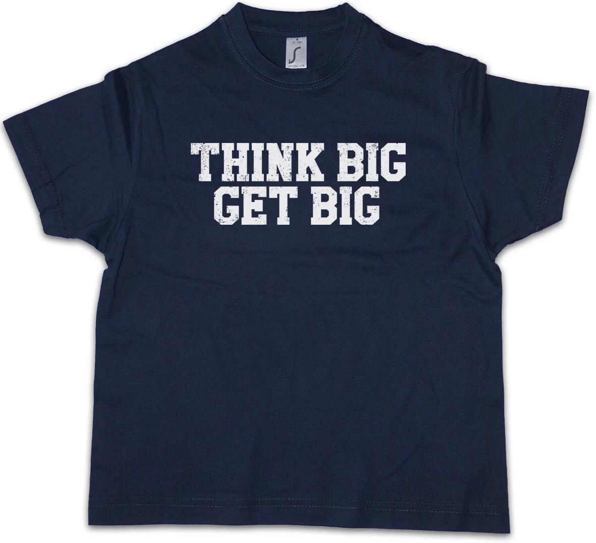 Think Big Get Big Kids Boys kids boys T-Shirt Curls Hard No Pain Gain Fun Gainz Coach 120