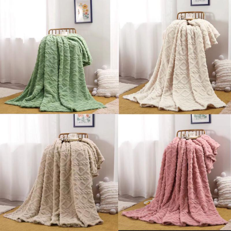 Taffeta Coral Fleece Flannel Blanket – Nap & Summer Air Conditioning Use, Perfect Gift, Small Size