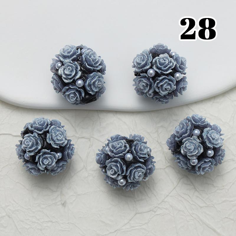 2Cm 10Pcs Charm Rose Polymer Clay Colorful Lover Acrylic Beads for Jewelry Making Diy Necklace Bracelets Earring Accessories New