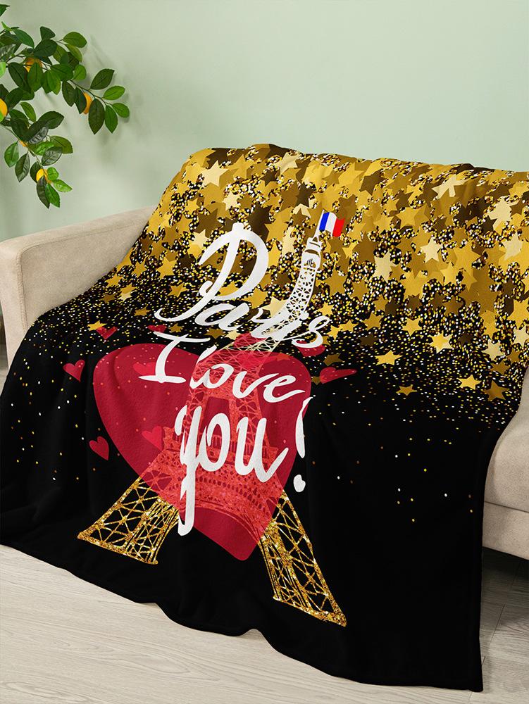 Flannel Blanket Rose Love Valentine'S Day Wedding Blanket Crystal Fleece Blanket Spring And Autumn