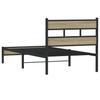 Bed Frame without Mattress Sonoma Oak Finish 90 x 200 cm Engineered Wood