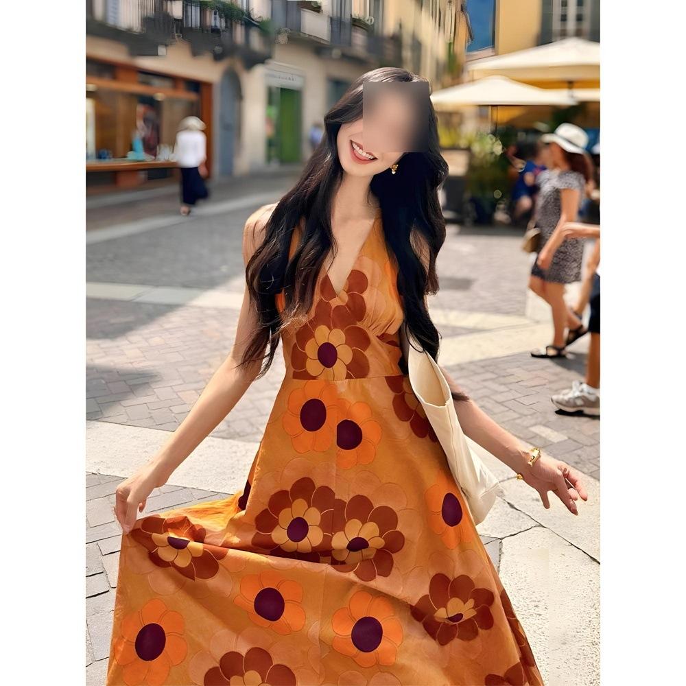 

Бали отпуск пляжное платье Хайнань Санья дофамин приморская одежда длинное платье Юньнань Дали фото платье XL- (recommended 110-60kg)