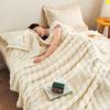 Thick Bubble Velvet Flannel Blanket for Sofa, Office, or Travel
