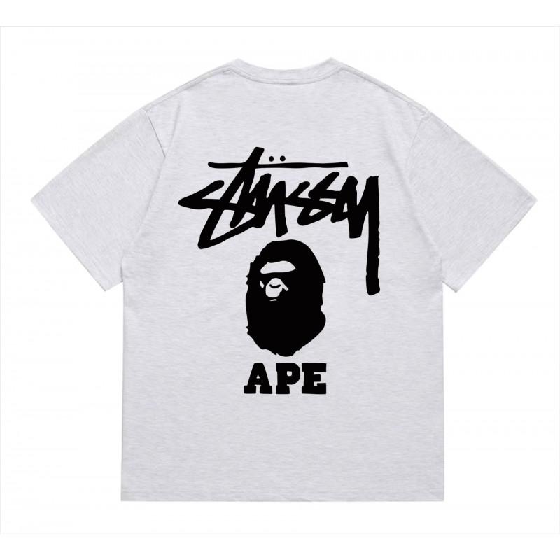 Tricou Bumbac Classic cu Imprimeu Ape Lightning Unisex Mânecă Scurtă Croială Largă Îmbrăcăminte Casual