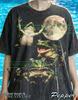 Three Frogs Moon Comfort Colors® Tshirt, Mystical Toad Tees, Full Moon Sweater, Amphibian Lover Tanktop, Retro Funny Goblincore Meme