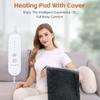 Flannel Electric Heated Blanket Detachable Cover Quick Heating Pad For Back Neck Leg Safe Automatic Overheat Protections