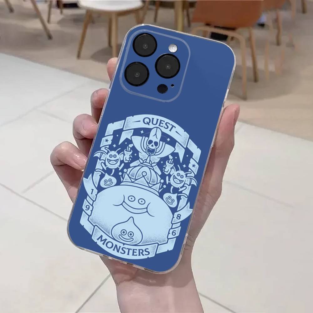 D-Dragon Quest Slime Phone Case For iPhone 16,15,14,13,12,11 Plus,Pro,Max,XR,XS,X,7,8 Plus,SE,Mini Transparent Soft Cover