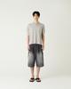 Diaendeukweseucheon Cotton Linen Collar Knit Top / Gray