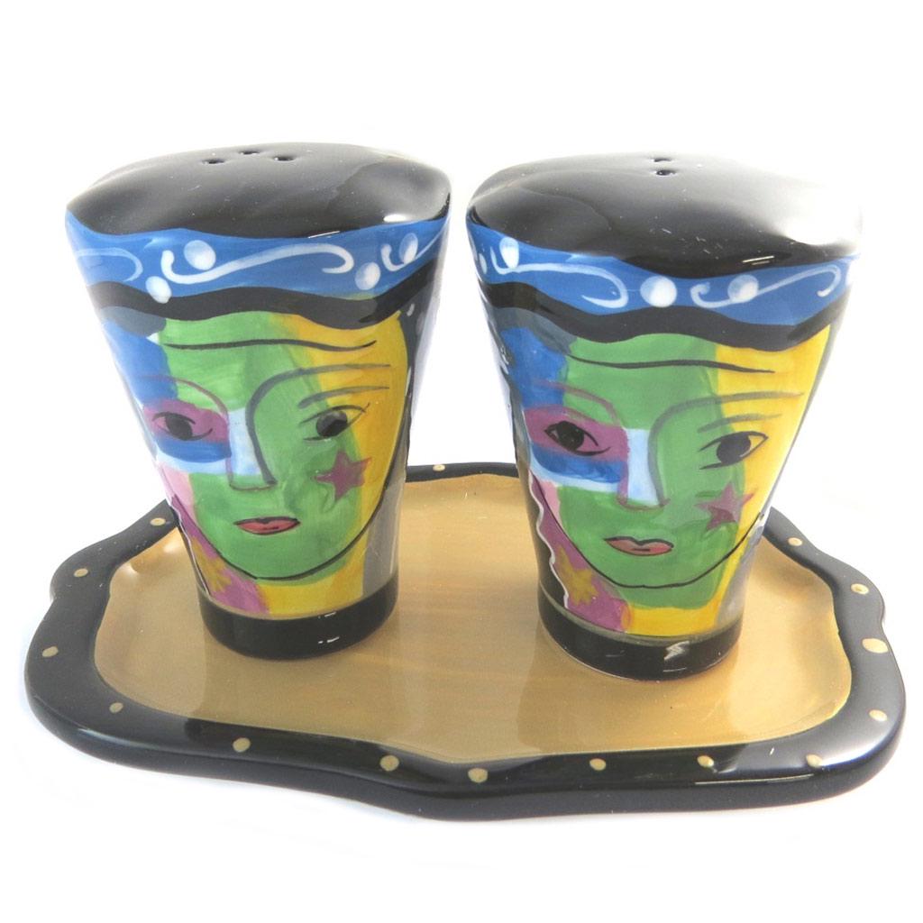 Les Trésors De Lily [P1369] - Vícebarevná sada soli a pepře „Graphio“.