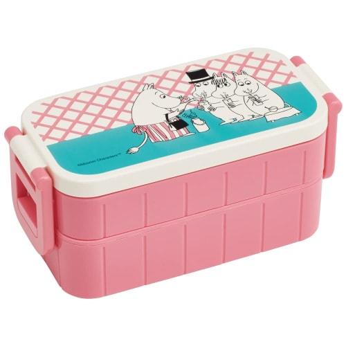 Skater Moomin Colorful Lunch Box, 600ml, Antibacterial, Two-Tier, Women's, Made In Japan, YZW3AG-A