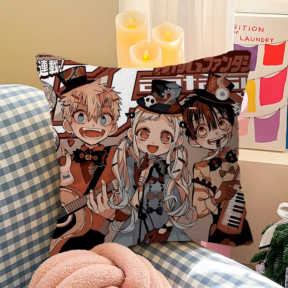 Anime Toilet Bound Hanako Kun Cushion Cover Inches Farmhouse Decor Home Throw Pillow Covers For Couch Decorations