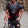 Dragon Totem 3d Printed Summer Men's T-Shirt Short Sleeve Fashion Street Casual Creative Personality Tough Guy Style Clothing