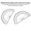 Plastic Set Square Transparent With Handle Angle Protractor Drafting Tools Geometry Measuring Drawing Tools School Office