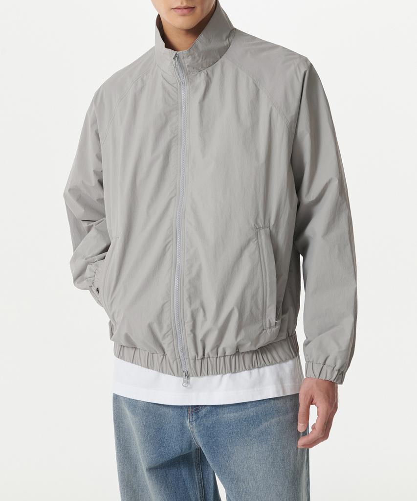 Musinsa Standard Oversized High-Neck Windbreaker Jacket [Titan Grey]