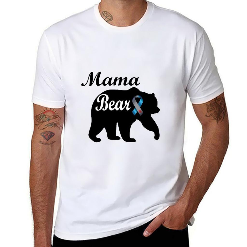 T1d Mama Bear Tshirt Abstract Pattern Print Top
