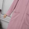 Middle East Muslim Solid Color Long Sleeve Loose Fit Round Neck Shirt Dress
