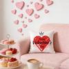 Valentine's Day Pillowcase, 17.71 X17.71 Inches, Winter Holiday Theme, Sofa Throw Pillow Cover