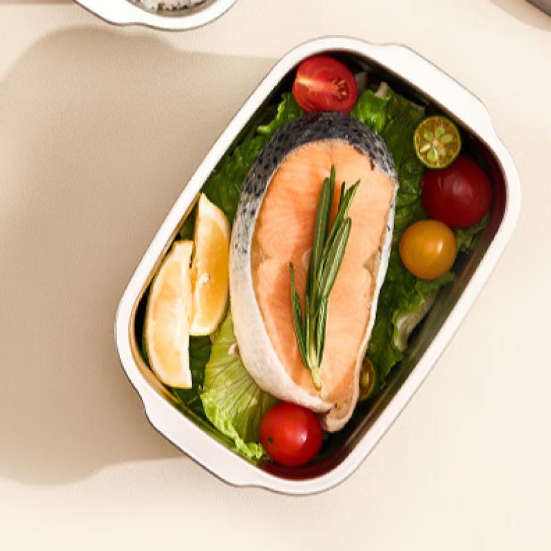 ZISIZ 304 Stainless Steel 2-Compartment Food Storage Container