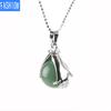 Palm Natural Stone Beads Crystal Pendant Necklace