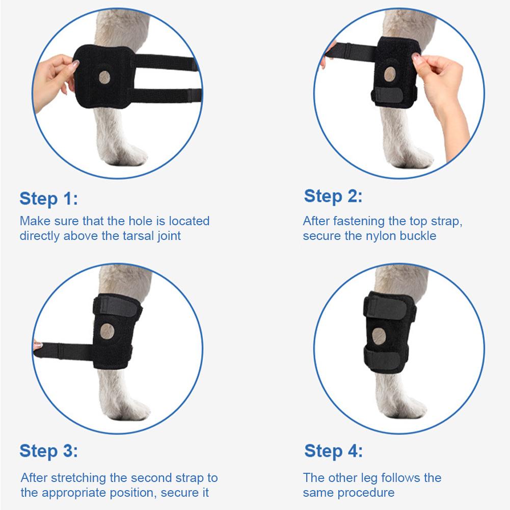 Dog Hock Support Canine Rear Injury Recovery Fixed Leg Support Brace Pain Relief Dog Knee Pads Knee Brace Joint Wrap Support Pet Recover