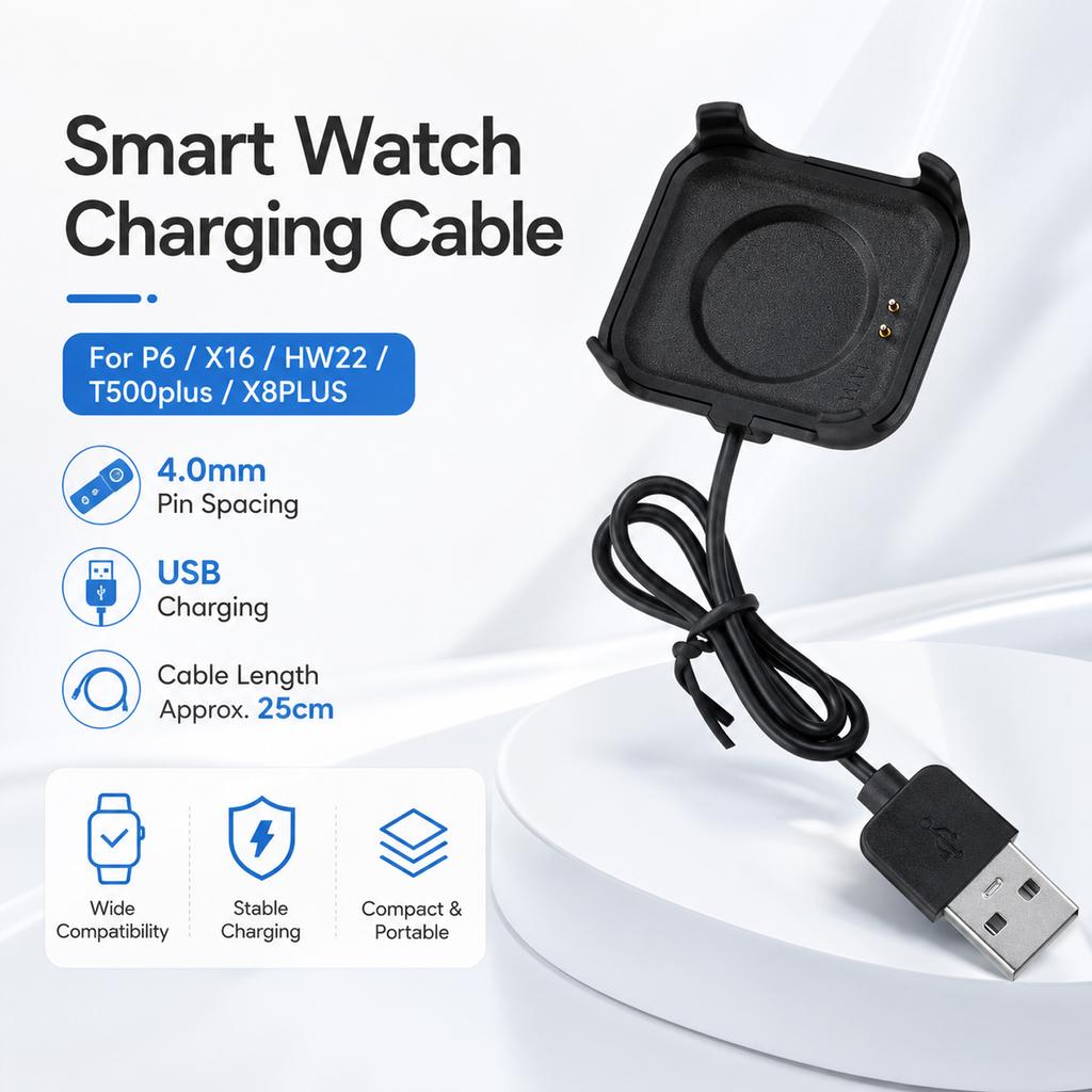 1 szt. Magnetyczna ładowarka do smartwatcha Kabel do ładowania smartwatcha Adapter USB do ładowania dla smartwatcha HW22 7