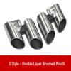 Compatible with Porsche Panamera 971 GTS Four-Outlet Tailpipe, Three-Layer Black Exhaust