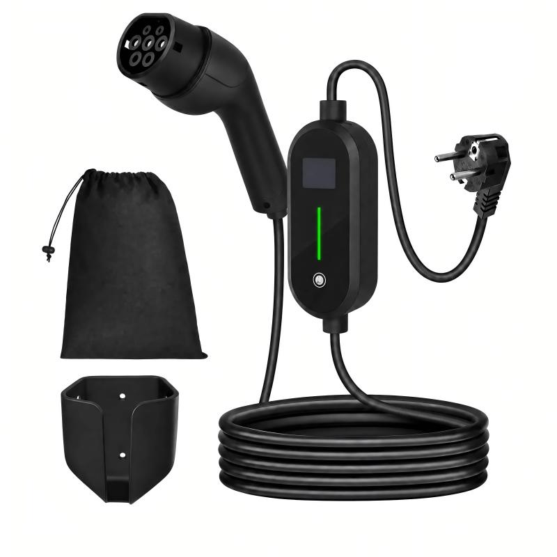 A New Type of Electric Vehicle Charging Gun, Ev European Standard, Convenient On-Board Charging, Suitable for Home Use, with Adjustable Four-Level