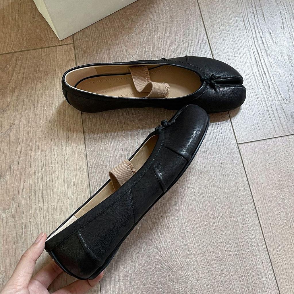 Upgraded version~ 2024 silver pig's trotters split-toed shoes women's summer flat-bottomed bag head half slippers wear soft-soled women's cool slippe