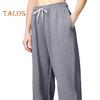 Spodnie damskie Średni stan Elastyczna talia Regulowane ściągacze Długie spodnie Jednolity kolor Proste szerokie nogawki Spodnie sportowe na jesień i zimę