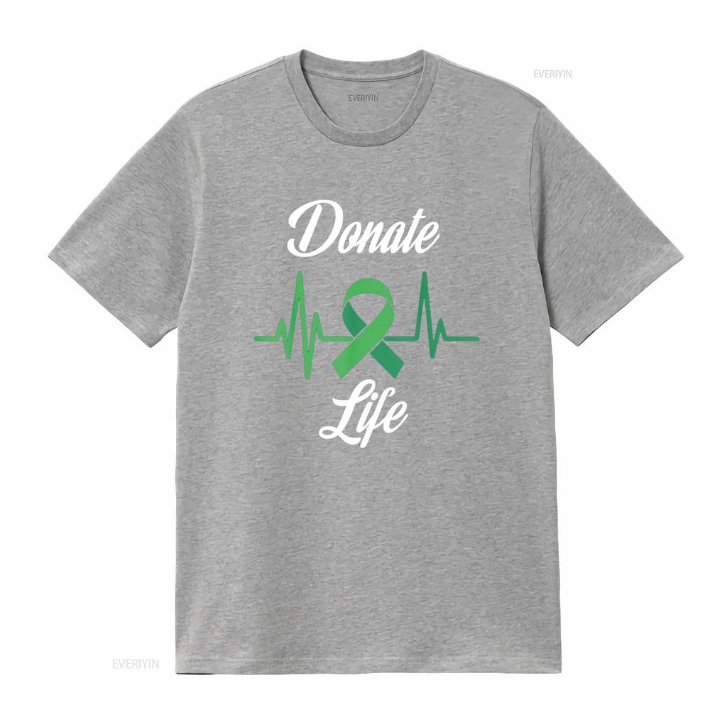 Organ Donors Heartbeat Donate Life T Shirt Vintage Washed Comfortable Stylish Breathable Slightly Stretched Soft Fashion