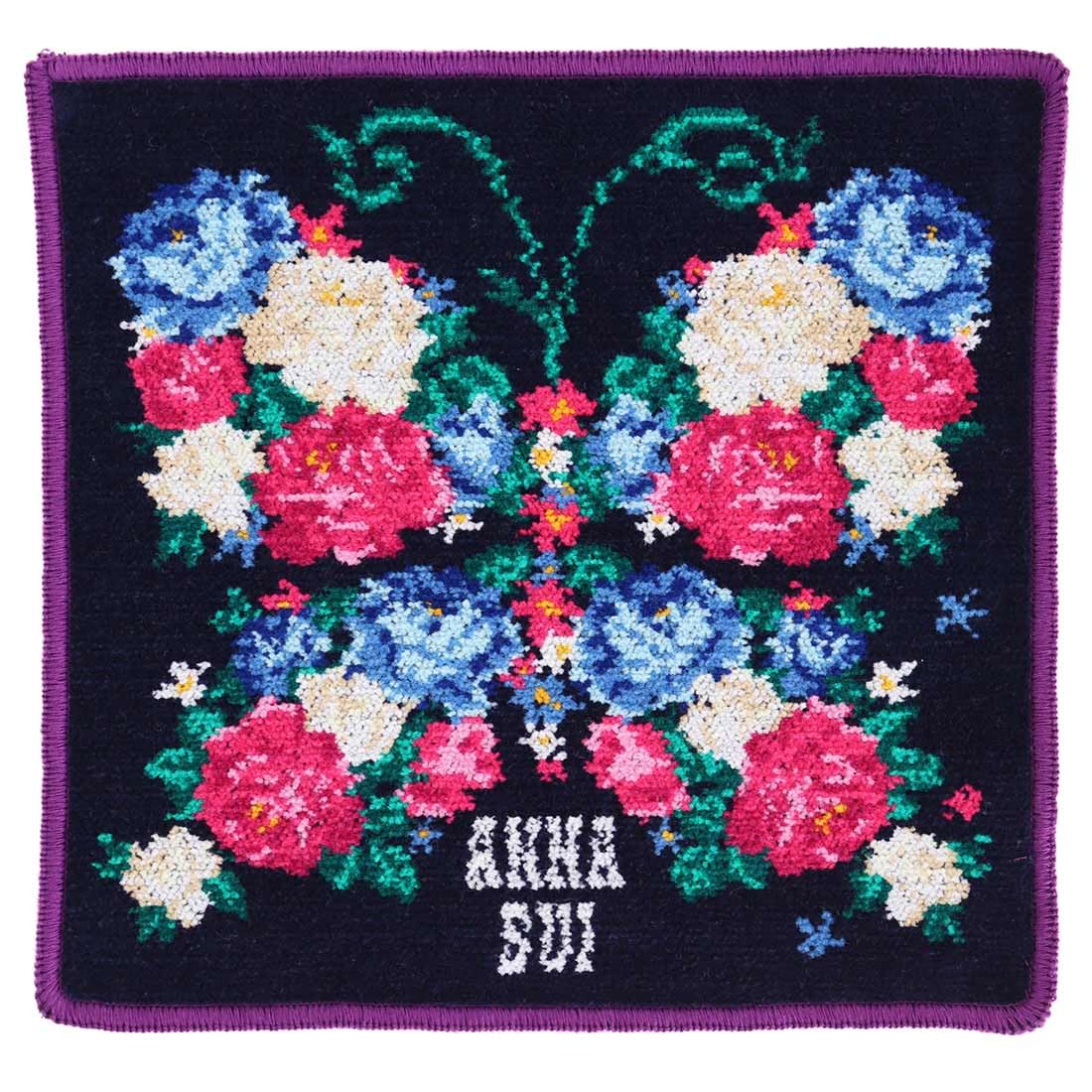 

Blooming Anna Sui Chenille Handkerchief Rose Handkerchief Product (Navy / 25cm) Women s Towel/Hand Towel, Number 000478-0001-03