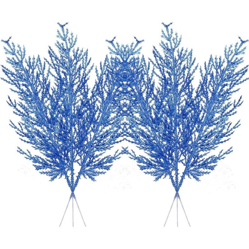 5 Stück Weihnachten Künstliche Kiefernzweige Gold Simulierte Pflanzen Glitzergirlande Weihnachtsbaumschmuck Heim Neujahrsdekoration