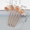 Butterfly Rhinestone Hair Comb Clip for Bun Hairstyles