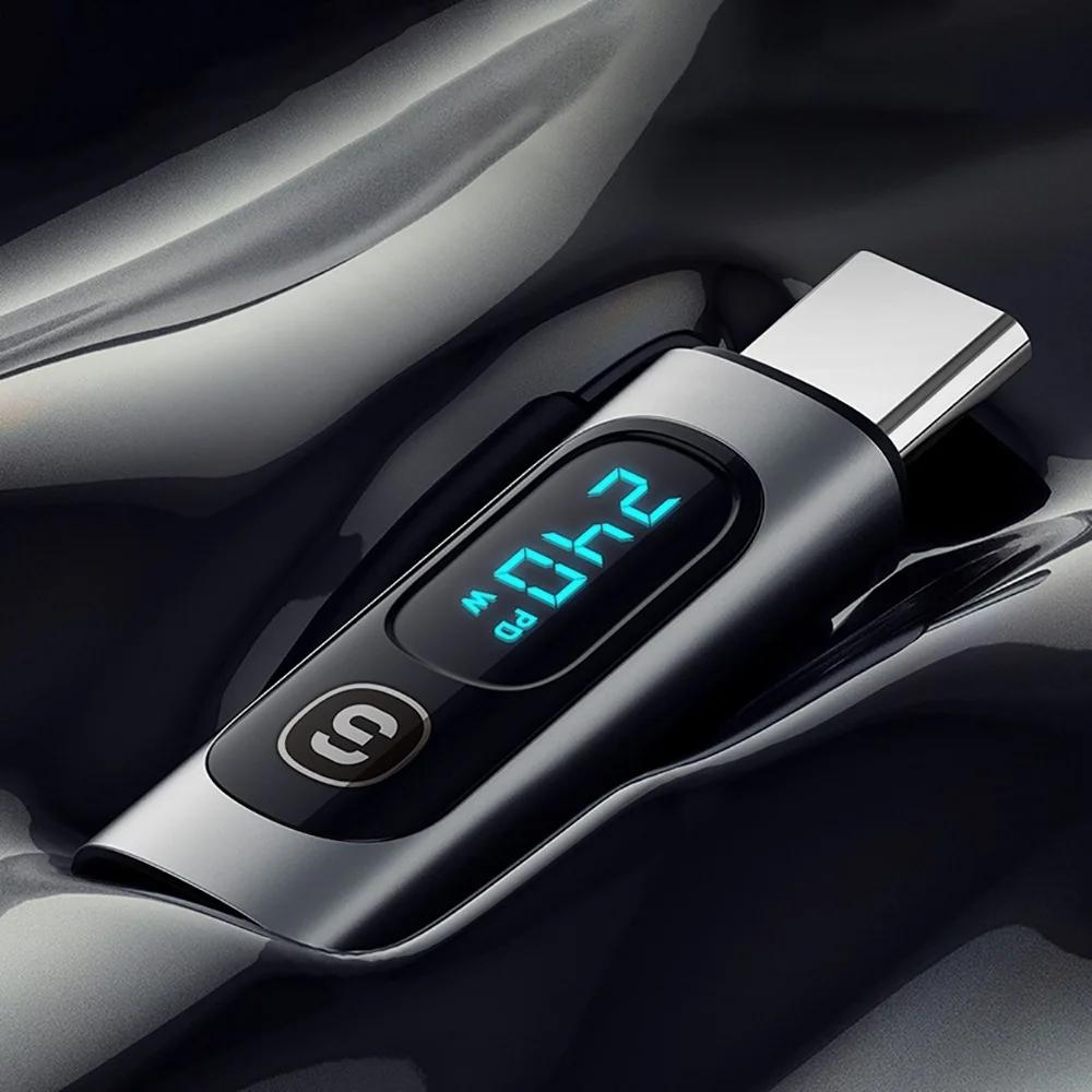 240W USB C Fast Charger Adapter Type C PD QC4.0 Charging Block with Digital Display for MacBook Pro/Air Samsung Galaxy Laptop