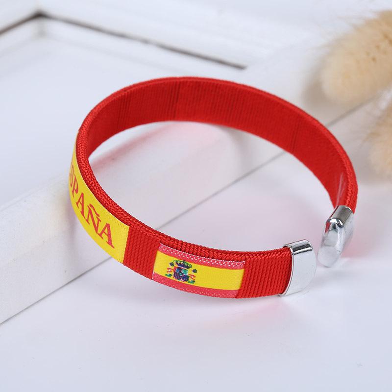 2026 World Cup Flag Bracelet Spain Sports Wristband Embroidered Bracelet Fan Supplies