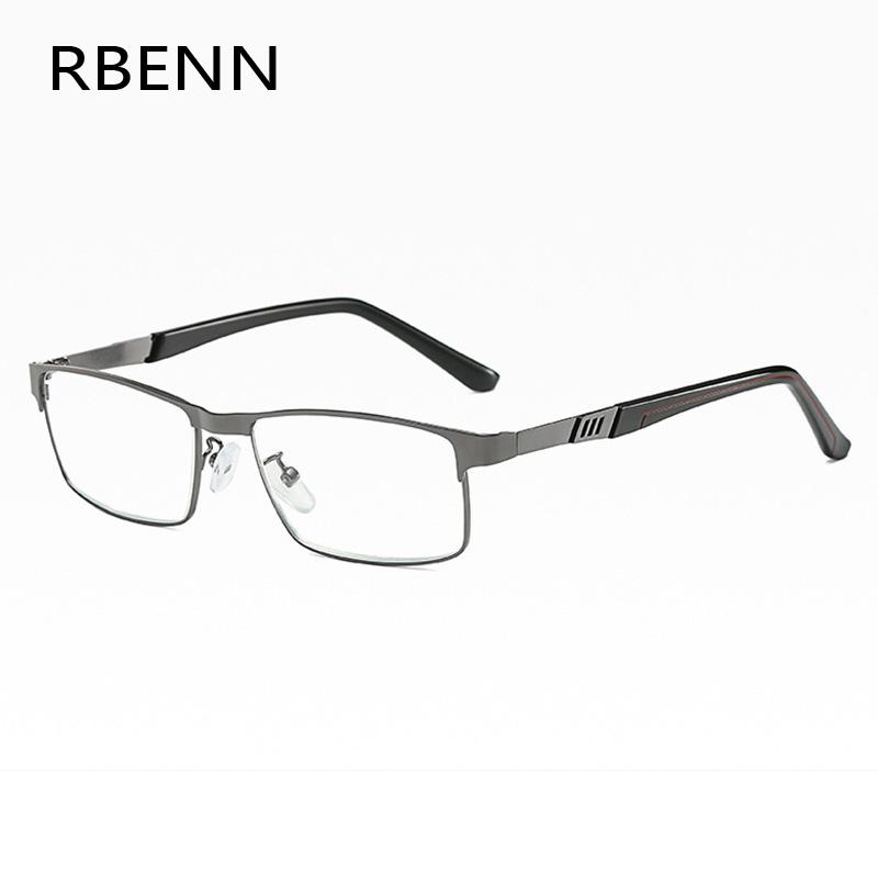 RBENN Stainless Steel Men Business Reading Glasses for Reader Mens Presbyopia Optical Eyeglasses +1.0 1.5 2.0 2.5 3.0 3.5 4.0