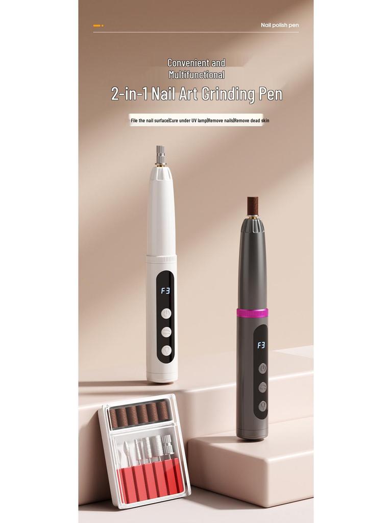 Electric Nail File & Polish Remover with Nail Lamp - New Style