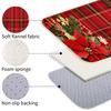 Christmas Checkered Corridor Floor Mats, Machine Washable, Bedside/Sofa Rugs, Kitchen Carpets, Home Decorations