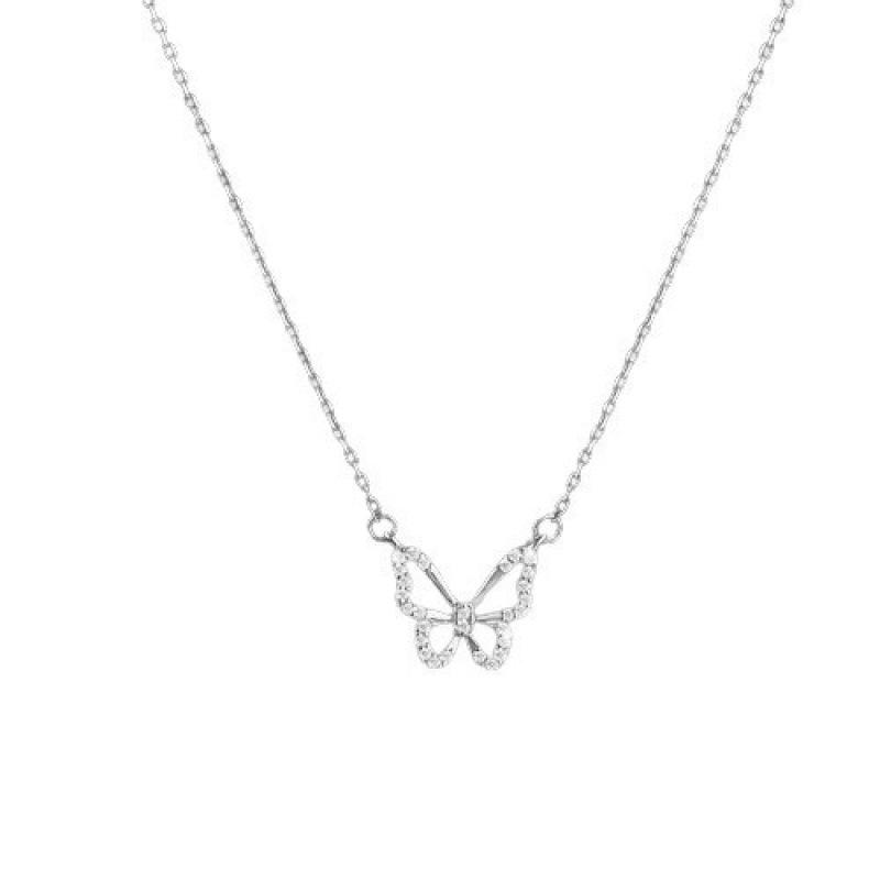 Hollow butterfly necklace women's niche light luxury design pendant fashion pass collarbone chain jewelry wholesale