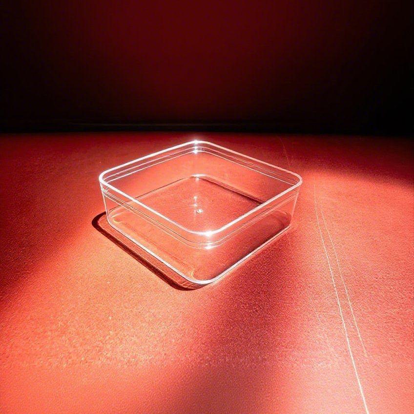 Transparent Square Acrylic Storage Box for Figures - Dustproof Food-grade Plastic, PS Wedding Candy Box with Lid