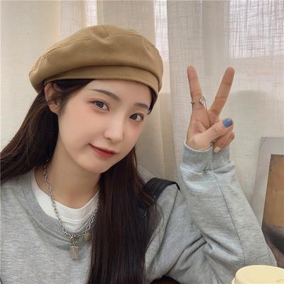 Japanischer Stil Herbst- und Winter-Wollbarett Mädchen-Temperament Süß und Vielseitig und Modisch Malerhut