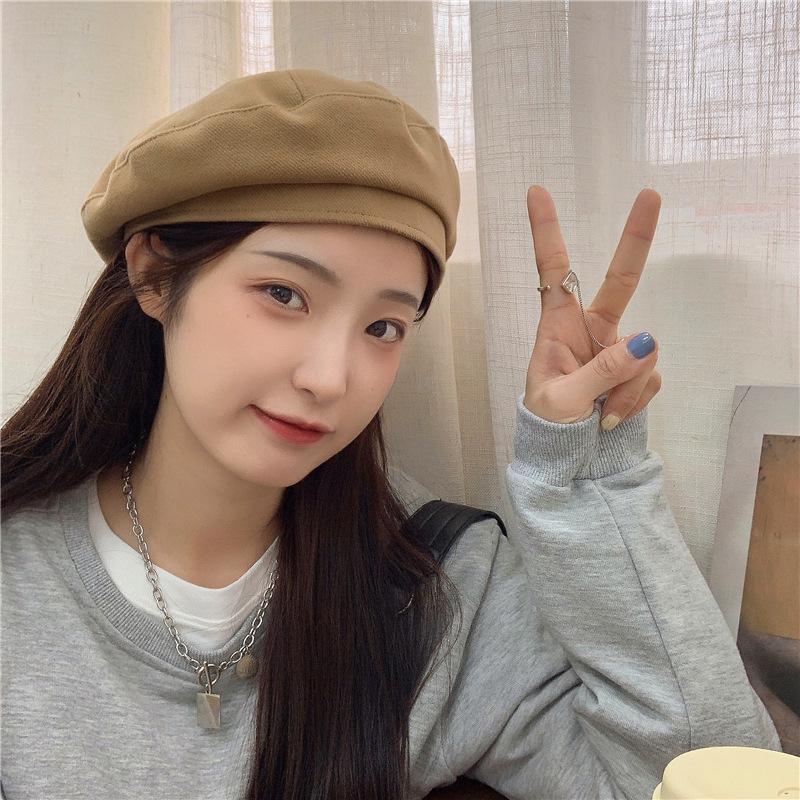 Japanese-style Autumn and Winter Wool Beret Girl's Temperament Is Sweet and Versatile and Fashionable Painter's Hat