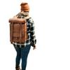 Men Vintage Genuine Desert Rustic Leather Laptop Backpack Rucksack Messenger Bag