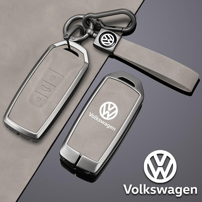 T26 Zinklegierung Leder Auto Schlüsselanhänger Hülle Für VW Volkswagen Touareg EL 2018 2019 2020 2021 2019-2023 Keyless Schlüsselanhänger Zubehör