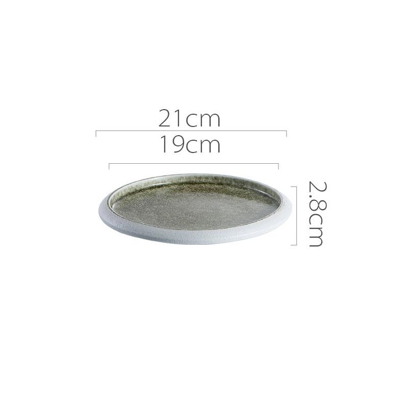 Creative Circular Ceramic Flat Plate Restaurant Service Plate Steak Plate Dessert Plates Sushi Plates Specialty Tableware